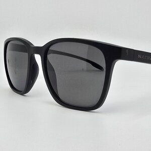 Native Targhee Square Matte Black Frame Polarized Grey Lens Sunglasses 54-20-135
